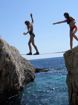 #15 Der Balanceakt auf der Slackline führt früher oder später immer ins Meer